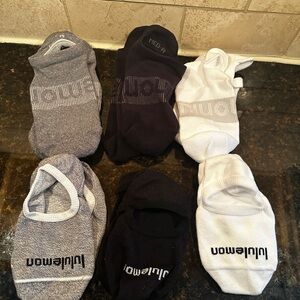 Lululemon Women’s Athletic Socks - Black, Gray, and White - New!